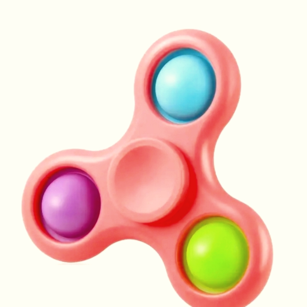Pink Children's Bubble Turntable Toy for stress and pressure relief